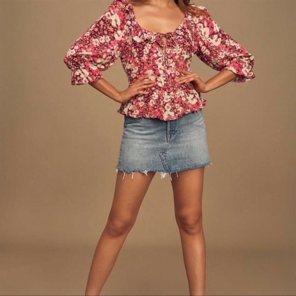 Free People Sweet Memories Floral Blouse